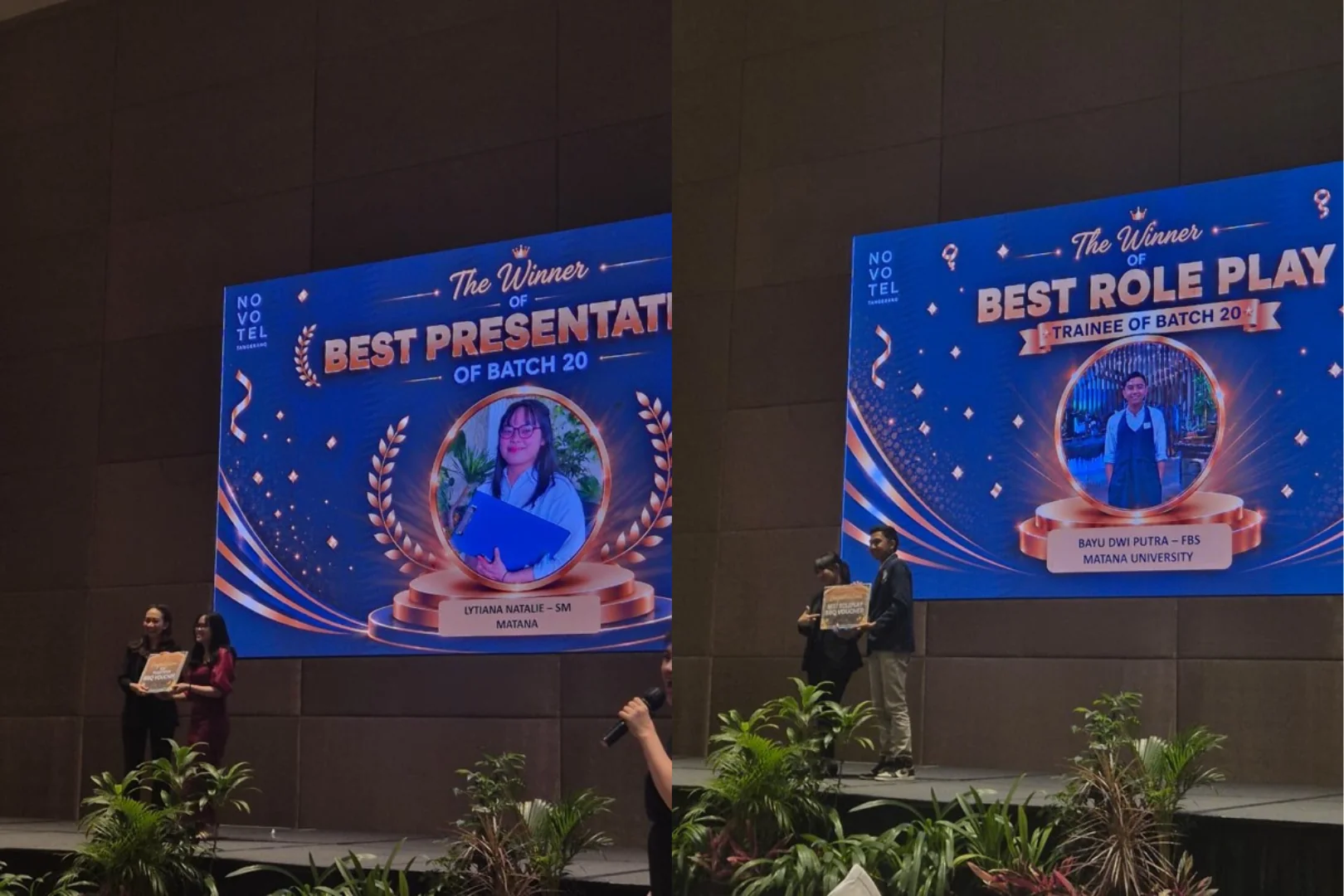 Mahasiswa Universitas Matana Raih Dua Penghargaan Kompetensi pada Farewell Party Trainee Batch 20 Novotel Tangerang