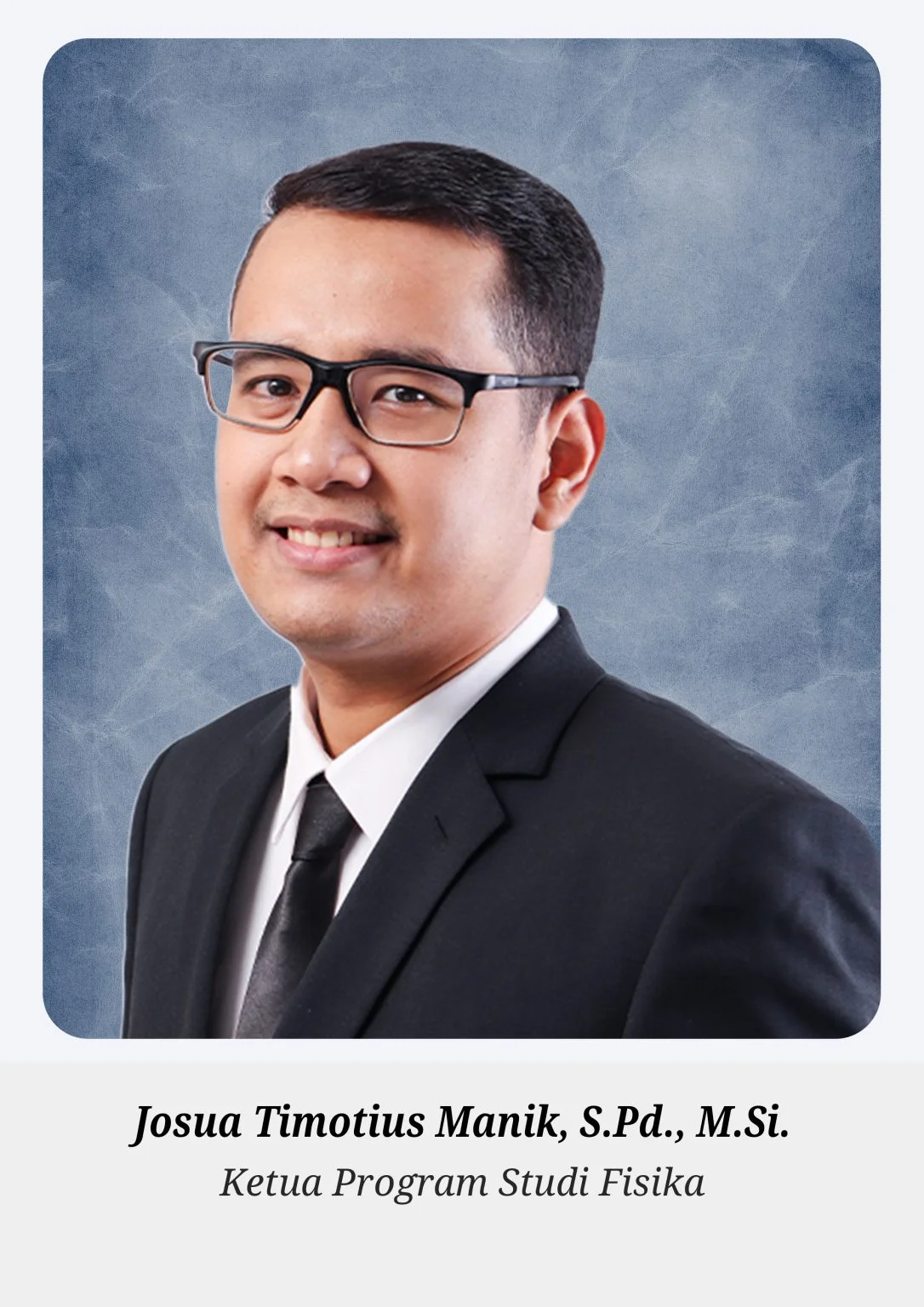 Josua Timotius Manik, S.Pd., M.Si. - 